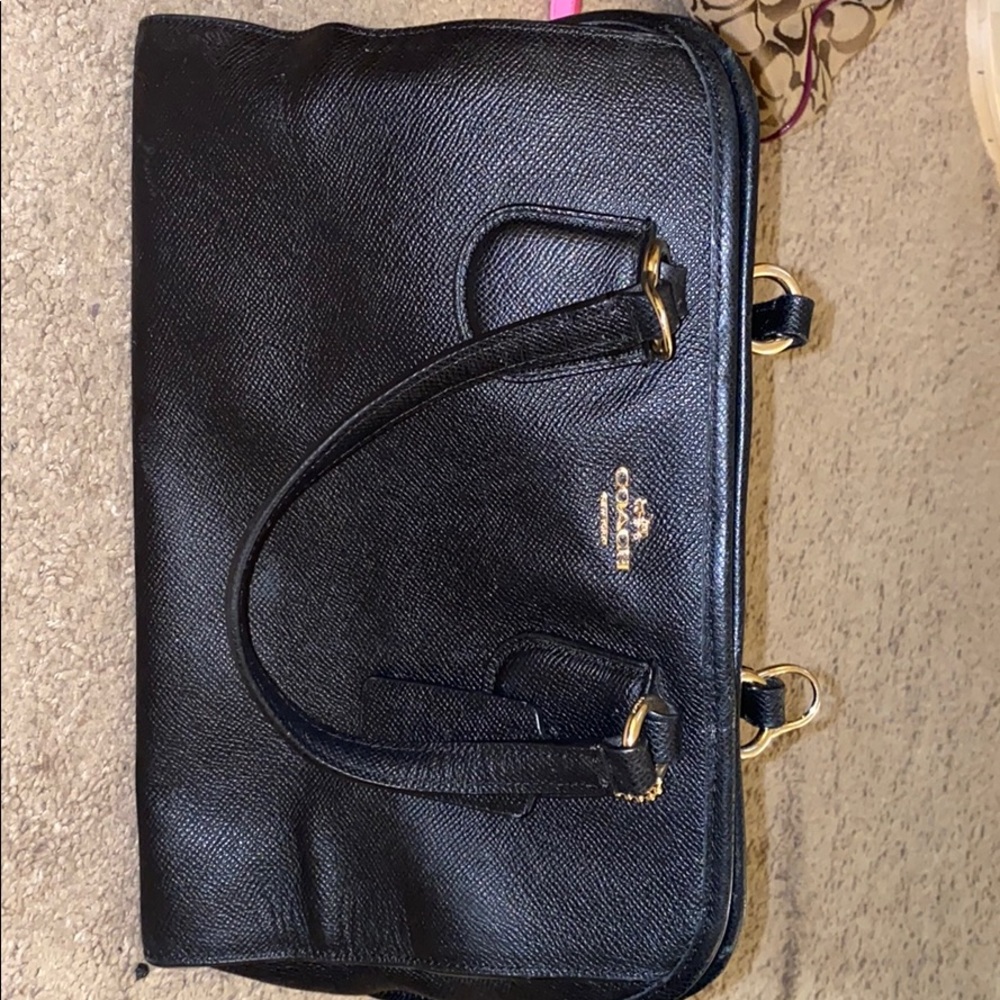 Black coach handbag